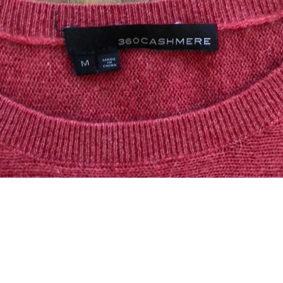 360 Cashmere Red Oversized Sweater, Size Medium - Picture 4 of 4